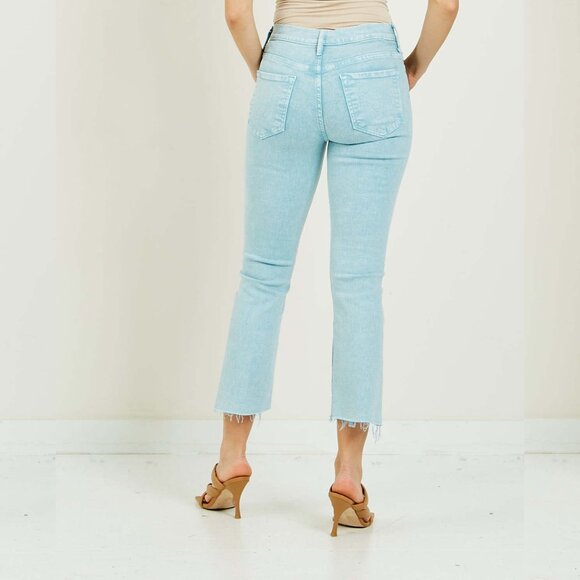 MOTHER the insider crop step fray jeans in Aquatic (sz26) - Picture 2 of 15